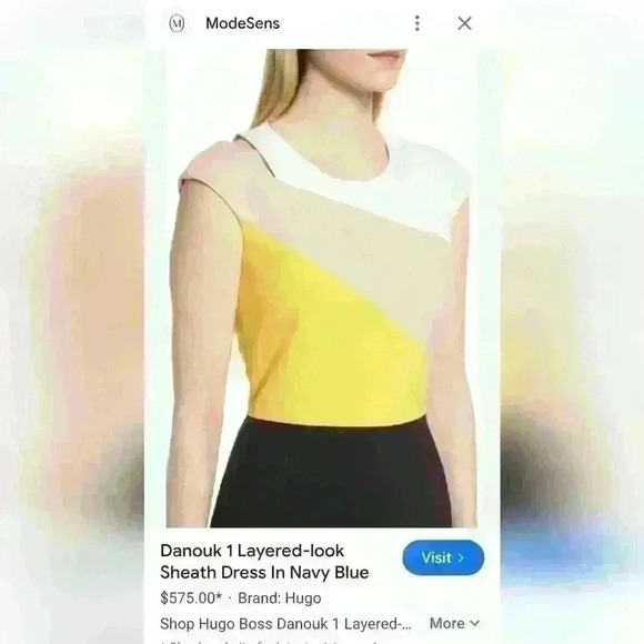 NWOT Hugo Boss Colorblock dress size 4 - Picture 3 of 17